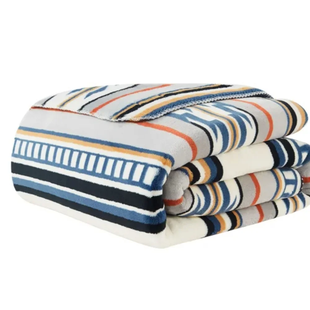 Pendleton aztec boho design fleece throw blanket 50